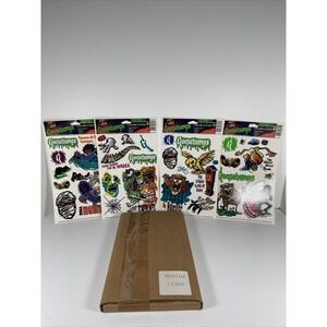 Vintage 1996 Goosebumps Window Clings Case Of 24 RL Stine Halloween NOS 4 Styles